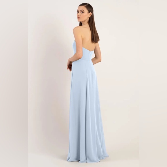Jenny Yoo bridesmaids dress size 8. Essie style. Whisper blue color. - Picture 2 of 4